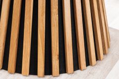 Runder Couchtisch VALHALLA WOOD 70cm natur Eichenholz Säulenfuß