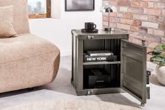 Container-Schrank GLOBETROTTER 50cm anthrazit Metall Nachttisch Beistellschrank