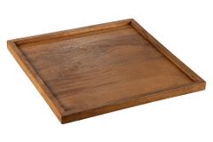Massives Tablett MAKASSAR 50cm braun Mangoholz honey finish handmade