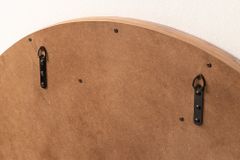Runder Spiegel AMSTERDAM 105cm braun Akazie Massivholz Wandspiegel