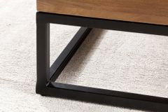 Höhenverstellbarer Couchtisch MAKASSAR FUNCTION 110cm braun Mangoholz honey finish