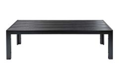Moderne Gartenbank DESIGNO 180cm anthrazit schwarz Aluminium wetterfest Outdoor Sitzbank
