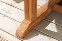 Ausziehbarer Gartentisch EMPIRE TEAK 120-180cm natur Massivholz oval
