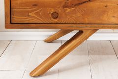 Massives TV-Board FINCA 180cm vintage braun recyceltes Pinienholz mit Schubladen