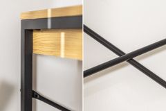 Industrial Eckschreibtisch STUDIO 130cm Eichenoptik mit Schubladen