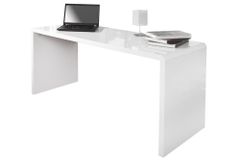 Design Schreibtisch FAST TRADE 160cm weiß Hochglanz Computertisch