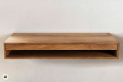 Hängender Konsolentisch PURE 100cm braun Mangoholz honey finish Schreibtisch Stauraum