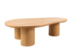 Stilvoller Couchtisch ORGANIKO 130cm natur Eiche organische Form