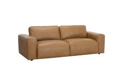 Echtleder Sofa BIG GEORGE 245cm cognac Taschenfederkern 3-Sitzer Couch