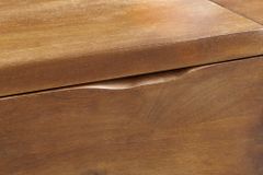 Höhenverstellbarer Couchtisch MAKASSAR FUNCTION 110cm braun Mangoholz honey finish