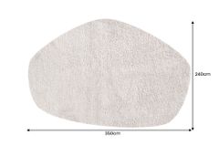 Design Teppich ORGANIC 350x240cm taupe Hochflor Indoor-Teppich organische Form