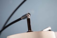 Design Bogenlampe LEVELS 205cm weiß beige braun 5 Leinenschirme Stehlampe