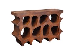 Abstrakter Konsolentisch ART AMBIENTE 120cm kupfer Edelrost-Look Beton