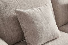 Stilvolles Big Sofa SOHO 260cm beige Chenille 4-Sitzer Couch mit Wellenunterfederung