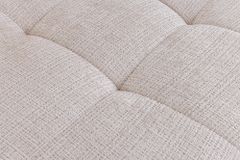 Modernes Ecksofa KENT 220cm champagner beige Chenille Cremona Federkern Wohnlandschaft mit Hocker