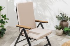 Outdoor Sitzkissen COMFORT LINE 50x122cm beige für Hochlehner-Stuhl Polsterauflage