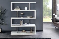 Design Regal SNAKE 165cm weiß Bücherregal Hochglanz mit fünf Böden