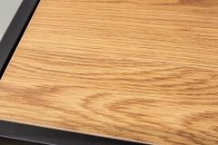 Industrial Bücherregal SLIM LINE 185x114cm Wildeiche schwarz sechs Regalböden