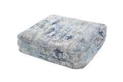 Design Bodenkissen XL ABSTRAKT 70cm blau beige abstraktes Muster Sitzpouf