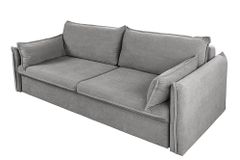 XXL Sofa mit Schlaffunktion APARTMENT grau Cord inkl. Bettkasten und Kissen