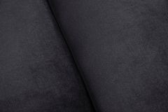 Barock Sofa CHESTERFIELD 205cm schwarz Samt Federkern Knopfheftung 3-Sitzer Couch
