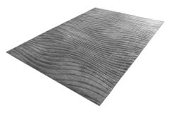 3D strukturierter Kurzflor XXL Teppich WAVE 350x235cm anthrazit Hoch-Tief-Effekt