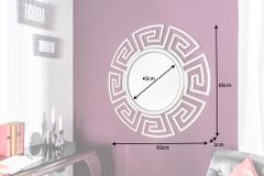Glamouröser Design Spiegel EUPHORIA XL 85cm silber Wandspiegel Handarbeit aus Metall