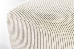 Design Sitzbank BOUTIQUE 100cm beige Cord schwarze Metallbeine Polsterbank