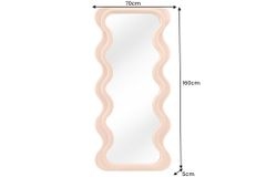 Design Wandspiegel CURVY 160cm apricot Pastell Spiegel
