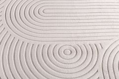 Runder 3D strukturierter Kurzflor Teppich ART DECO 230cm beige creme Hoch-Tief-Effekt