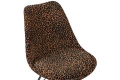 Design Stuhl SCANDINAVIA MEISTERSTÜCK braun schwarz Chenille schwarz Metallgestell