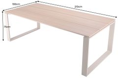 Moderner Gartentisch FLOATING 210cm greige Aluminium wetterfest Outdoor Esstisch