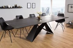 Ausziehbarer Esstisch PROMETHEUS 180-220-260cm Lava Keramik made in Italy