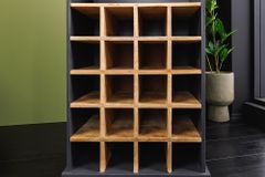 Massivholz Weinregal SEVEN SEAS 180cm anthrazit natur Mango Flaschenregal