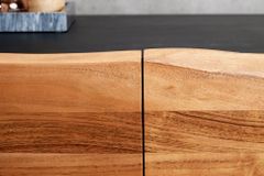 Industrial Design Sideboard ORGANIC ARTWORK 180cm Akazie Massivholz Eisengestell