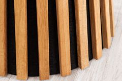Runder Couchtisch VALHALLA WOOD 50cm natur Eichenholz Säulenfuß