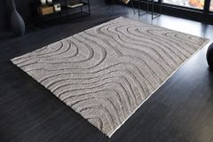 Design Teppich WAVE 240x170cm grau 3D-Effekt