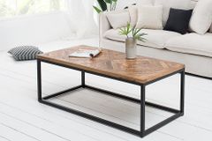 Massiver Couchtisch INFINITY HOME 100cm Mangoholz Industrial Design