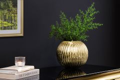 Handgefertigte Deko-Vase ELEGANCE 25cm gold antik Hammerschlag Design
