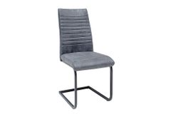 Industrial Freischwinger Stuhl APARTMENT antik grau mit Metallgestell