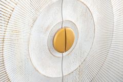 Handgearbeitetes Sideboard GOLDEN SUNSET 180cm weiß gold Mangoholz Metallbeine