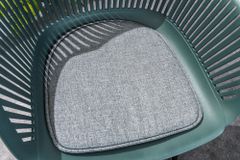 Moderner Stuhl SIGNUM salbei schwarz Kunststoff Gartenstuhl Indoor Outdoor mit Armlehnen
