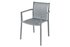 In- und Outdoor Stuhl STUDIO ITALIA anthrazit stapelbar wetterfest Gartenstuhl
