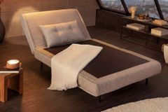 Schlafsessel SMART MULTIFUNCTION 100cm champagner beige Vogue Seiden Samtstoff