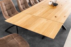 2er Set Ansteckplatten WILD OAK 50cm natur Wildeiche Verlängerung Schweizer Kante