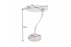 Handgearbeiteter Beistelltisch ABSTRACT LEAF 40cm silber