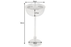 Dekorativer Weinkühler VINO 80cm silber handmade Metall Flaschenkühler Sektkühler