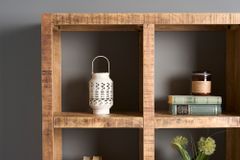 Massives Regal IRON CRAFT 176cm Mangoholz Bücherregal acht Fächer Industrial Design