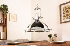 Industrial Hängelampe INDUSTRIAL 45cm silber Chrom Designklassiker