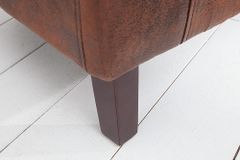 Design Lounge Sessel HEMINGWAY whisky braun mit Armlehnen Cocktailsessel Massivholzbeine